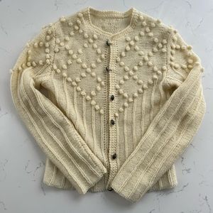 Vintage handmade Austrian popcorn wool sweater xs